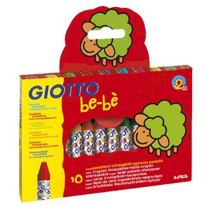 Giotto Be-Be Super Large Crayons Assorted Colours 10 Pack
