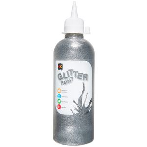 Educational Colours Glitter Paint 500mL Silver