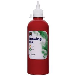 Educational Colours Drawing Ink 500mL Scarlet