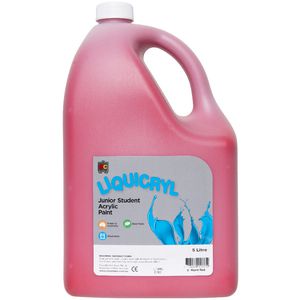 Educational Colours Liquicryl Paint 5L Red