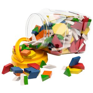 Learning Can Be Fun Wooden Pattern Blocks 250 Pack