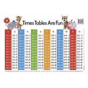 Learning Can Be Fun Desk Mat Time Tables Are Fun