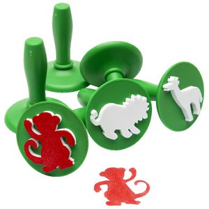 Educational Colours Paint Stampers Jungle Animals 6 Pack