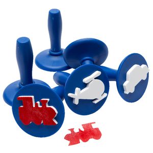 Educational Colours Paint Stampers Transport 6 Pack