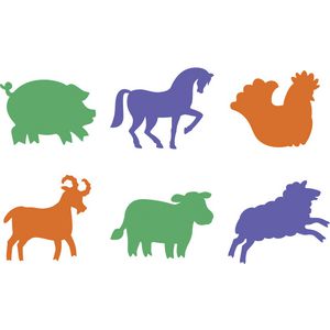 Educational Colours Farm Yard Stencils