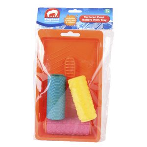 ELC Textured Paint Rollers with Tray 3 Pack