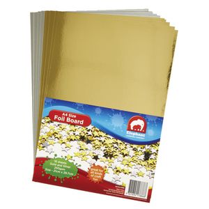 ELC A4 Foil Board Gold and Silver 16 Pack