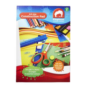 ELC A4 3 in 1 Construction Pad Assorted Colours 25 Sheets