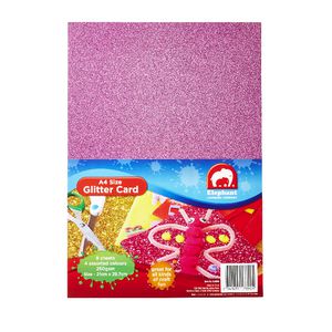 ELC A4 Glitter Card Assorted 8 Pack
