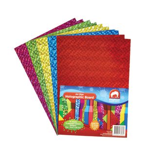 ELC A4 Holographic Board Assorted Colours 10 Pack