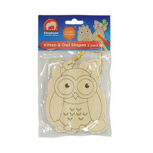 Elephant Learning Company Kitten And Owl Shapes 2 Pack