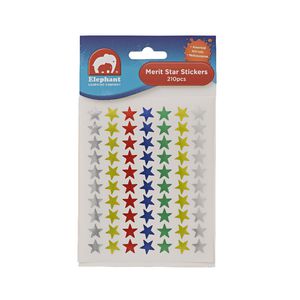 ELC Multi Coloured Star Stickers 210 Pack