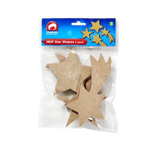 ELC MDF Shapes Stars 4 Pack