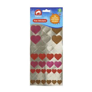 ELC Fun Stickers Metallic Foil Hearts 36 Pack