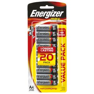Energizer Max AA Batteries 20 Pack