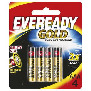 Eveready Gold AAA Batteries 4 Pack