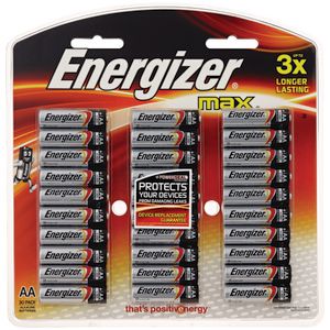 Energizer AA Max Batteries 30 Pack