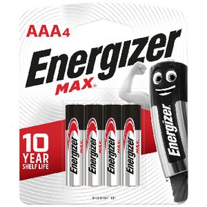 Energizer MAX AAA Alkaline Batteries 4 Pack