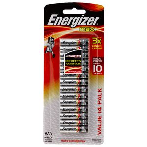 Energizer Max AAA Batteries 14 Pack