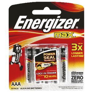 Energizer Max AAA Batteries 8 Pack