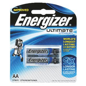 Energizer Ultimate Lithium AA Batteries 2 Pack
