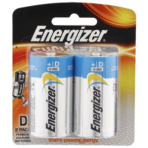 Energizer Advanced D Alkaline Batteries 2 Pack