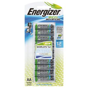 Energizer Eco Advanced AA Batteries 10 Pack