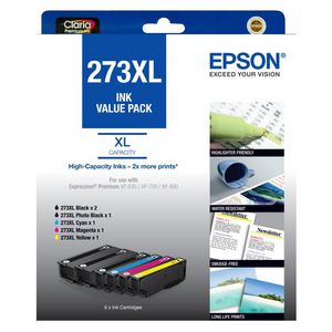 Epson 273XL Black and Colour Ink Cartridge Value Pack