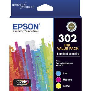 Epson 302 3 Colour Ink Cartridge Value Pack