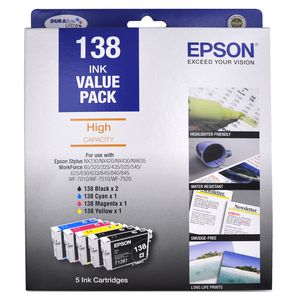 Epson 138 Ink Cartridge High Capacity Value Pack