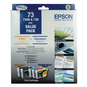 Epson 73 Ink Cartridge High Capacity Value Pack