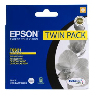 Epson Ink Cartridge Black 2 Pack T0631