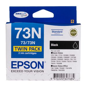 Epson 73 Ink Cartridge Black 2 Pack