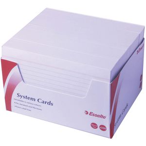 Esselte 102 mm x 152 mm System Cards White 500 Pack