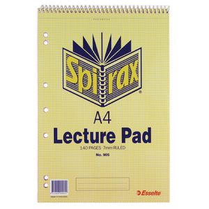 Spirax A4 No. 905 Lecture Pad 140 Page