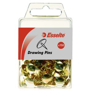 Esselte Drawing Pins Brass 150 Pack