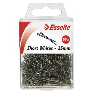 Esselte Short Whites Pins 50g