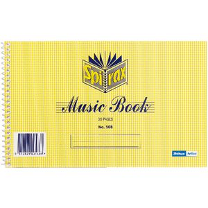 Spirax No. 568 Music Book 36 Page