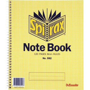 Spirax No. 592 Notebook 222 x 178mm 120 Page