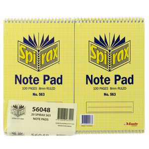 Spirax No. 563 Reporters Notebook 20 Pack