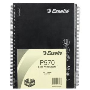 Spirax Polypropylene No. P570 Notebook 5 Pack