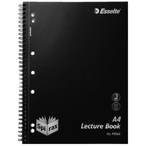 Spirax PP Lecture Book 250 Page Black