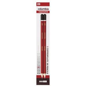 Columbia Copperplate Lead Pencil Hexagonal 2B 2 Pack