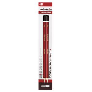 Columbia Copperplate Lead Pencil Hexagonal 4B 2 Pack