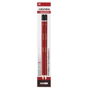 Columbia Copperplate Lead Pencil Hexagonal H 2 Pack