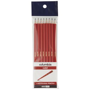 Columbia Cadet HB Hexagonal Lead Pencils 8 Pack