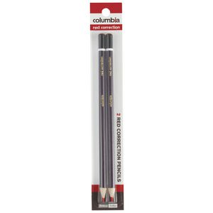 Columbia Correction Pencils Red 2 Pack