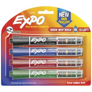 Expo Ink Indicator Whiteboard Markers 4 Pack