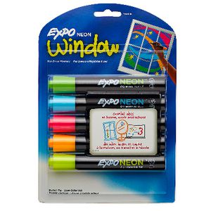 Expo Whiteboard Markers Bullet Tip Neon 5 Pack