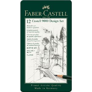 Faber-Castell Jumbo 9000 Tin Set 12 Pieces